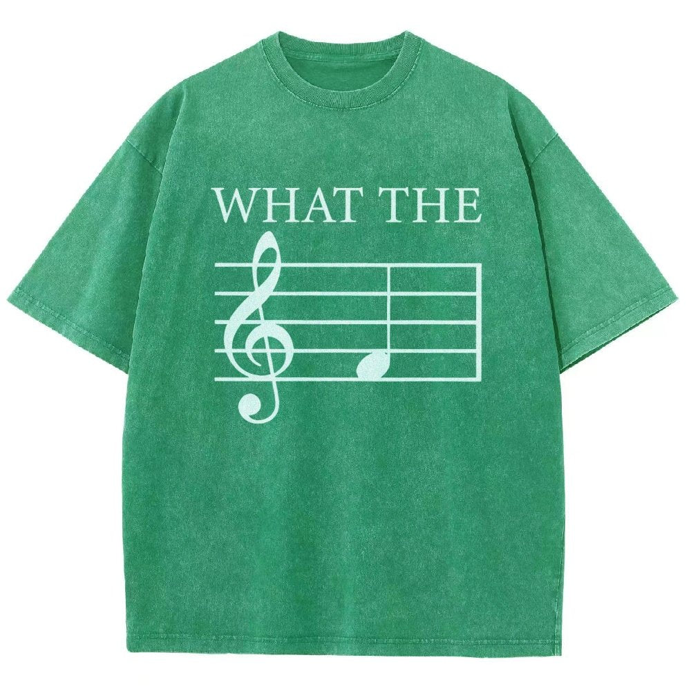 What The F Musical Note Vintage Distressed T-shirt