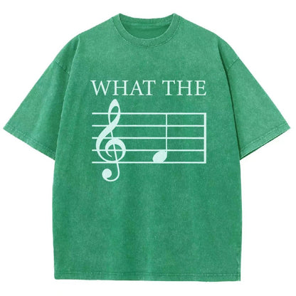 What The F Musical Note Vintage Distressed T-shirt