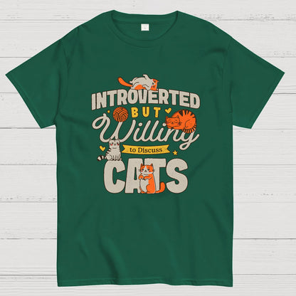 Willing to Discuss Cats Geek T-Shirt