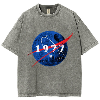 Space Force Origins 1977 Vintage Distressed T-shirt