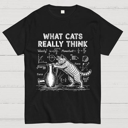 Funny Cat Physics  What Cats Really Think Geek T-Shirt