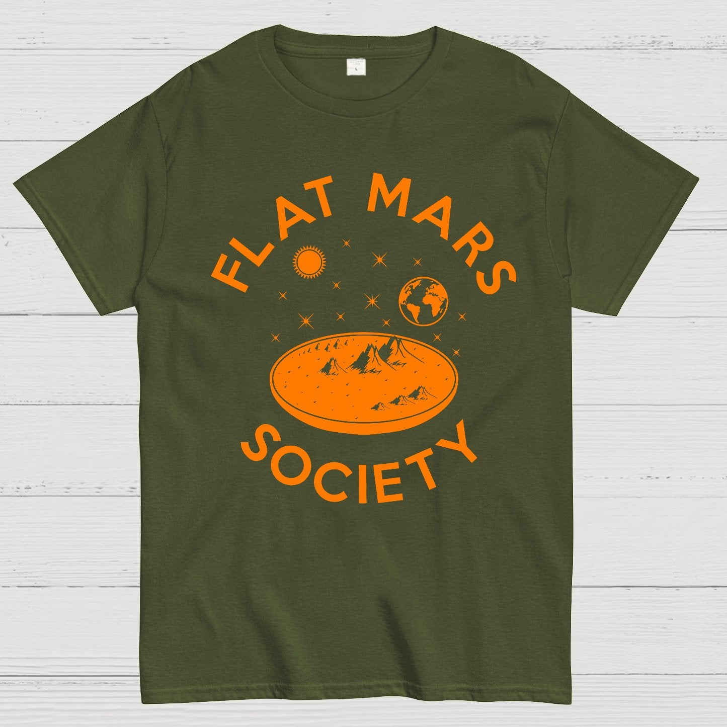 Flat mars society Nerdy T-Shirt