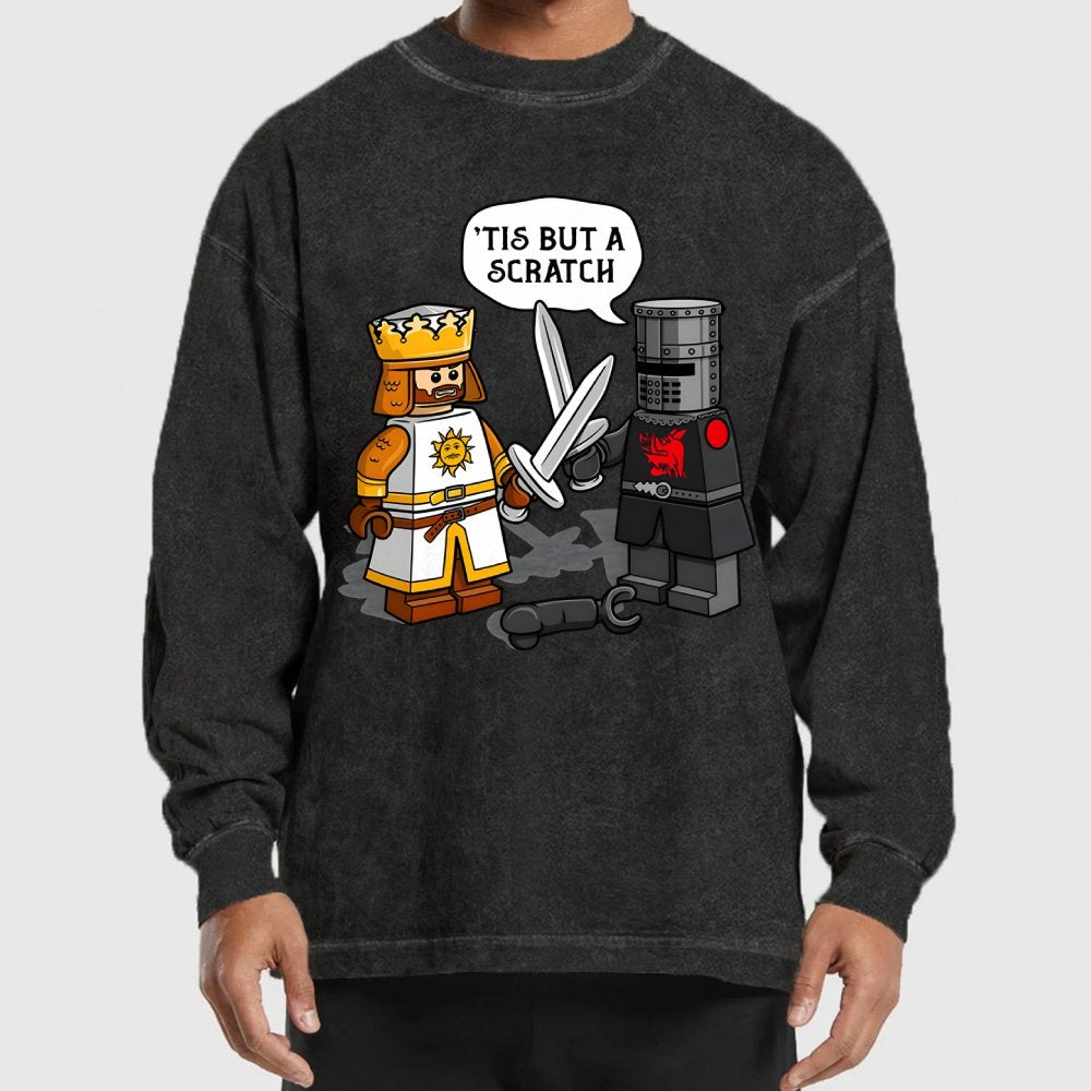 King Vs Knight Washed Long Sleeve Tee