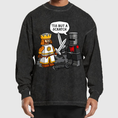 King Vs Knight Washed Long Sleeve Tee