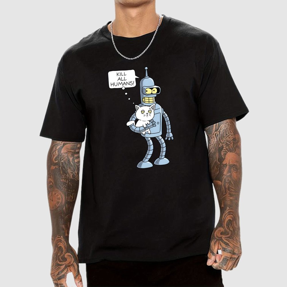 Kill All Humans! Catender Geek T-Shirt