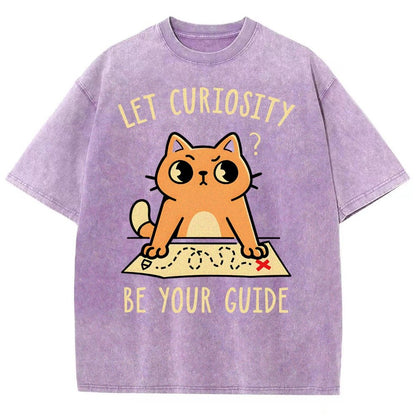 Let Curiosity Be Your Guide Vintage Distressed T-shirt