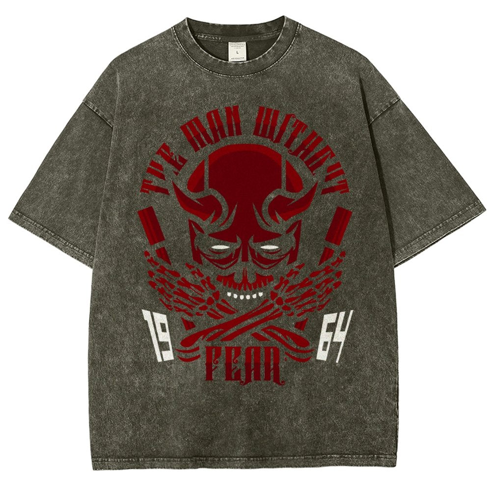 Devil Skull Vintage Distressed T-shirt