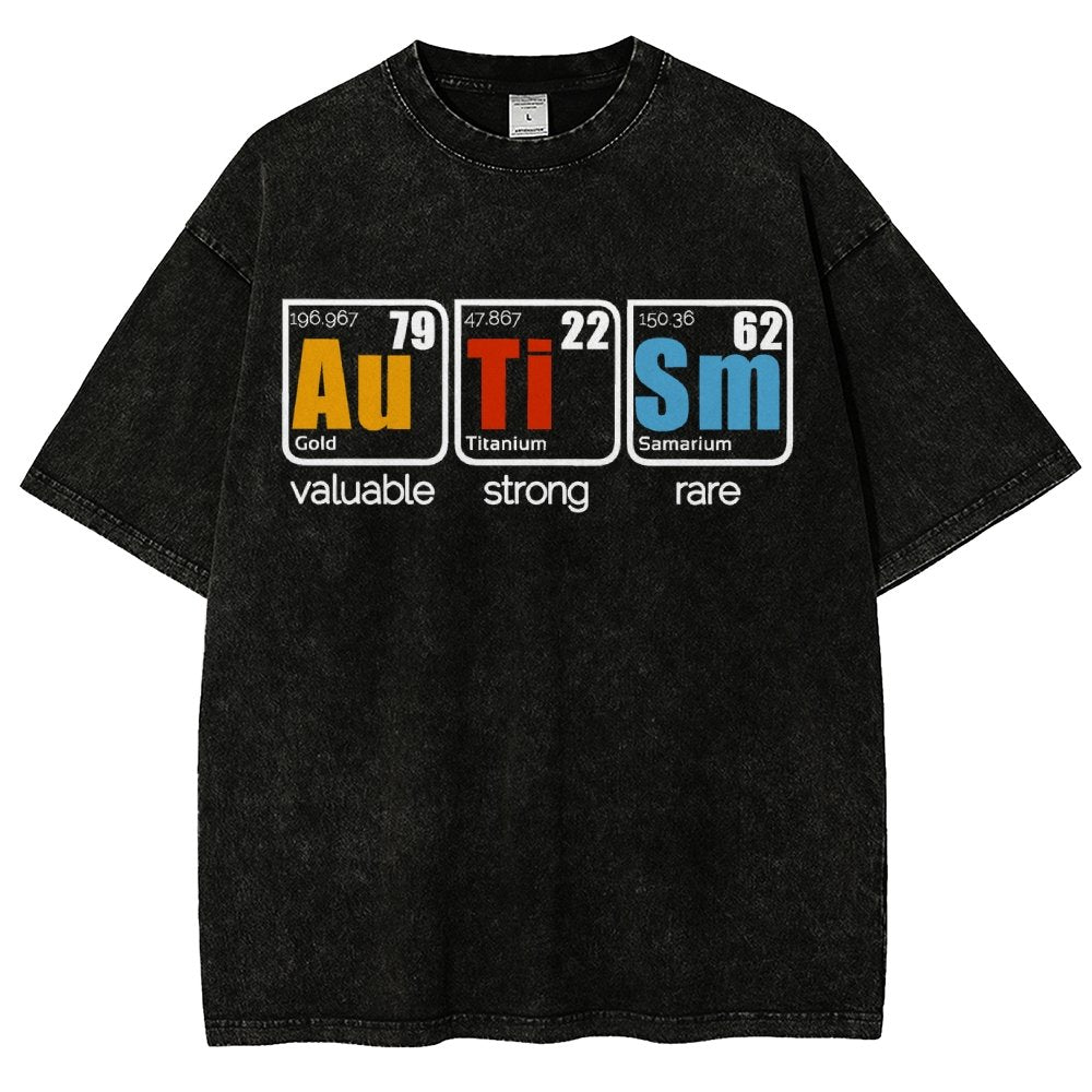 Autism Periodic Table Vintage Distressed T-shirt