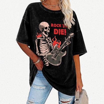 Rock Til I Die Vintage Distressed T-shirt