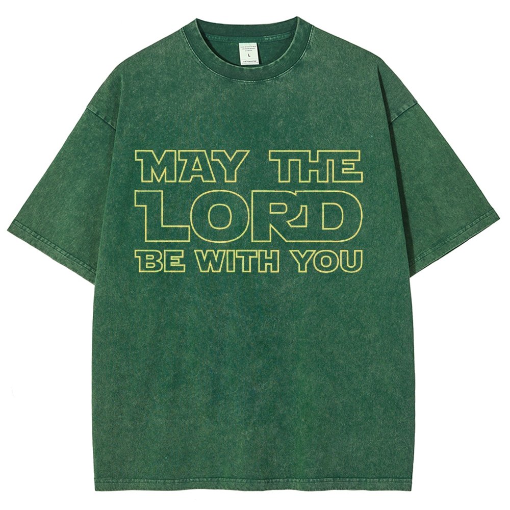 May The Lord be with you Vintage Distressed T-shirt