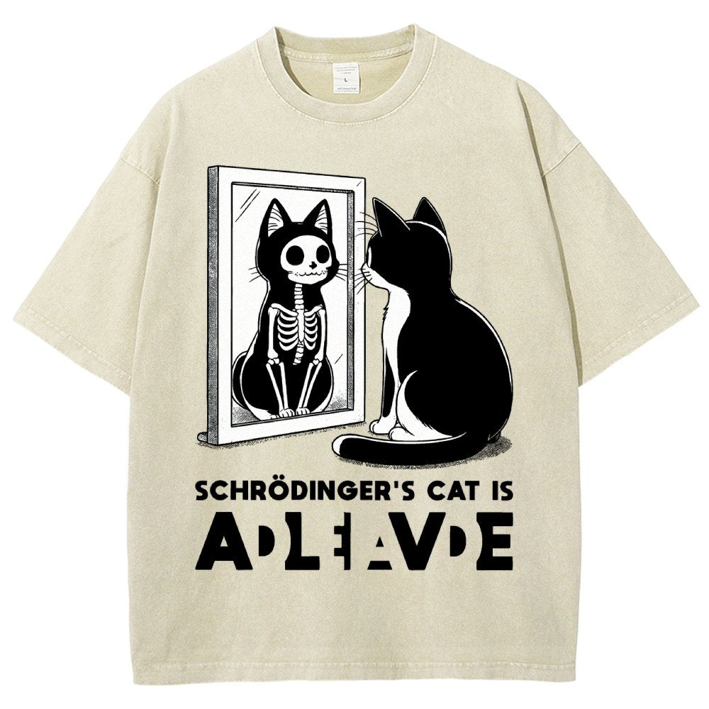 Schrödinger's Cat Alive Dead Vintage Distressed T-shirt