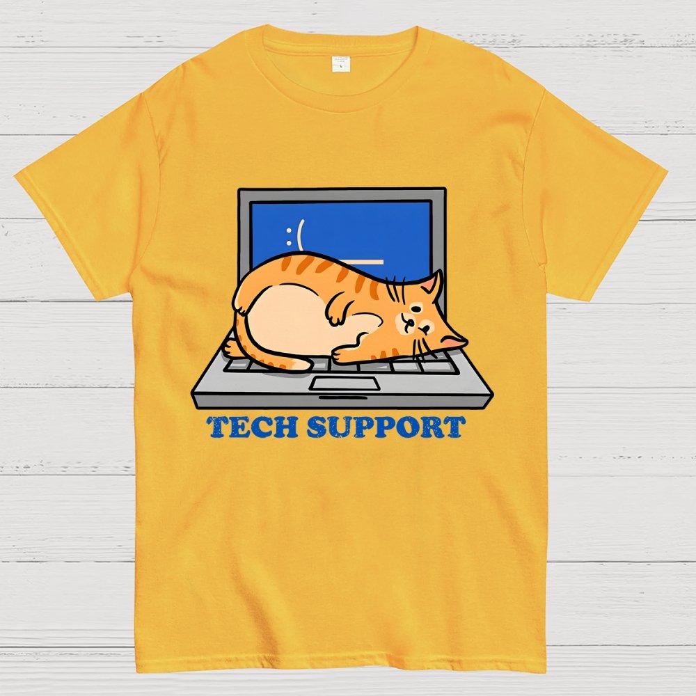 Cat Tech Support Geek T-Shirt