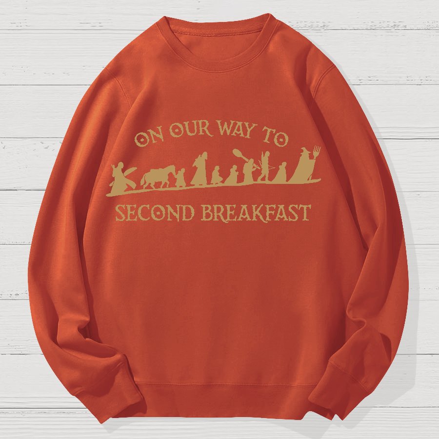 On Our Way to Second Meal Geek Cotton Sweatshirt