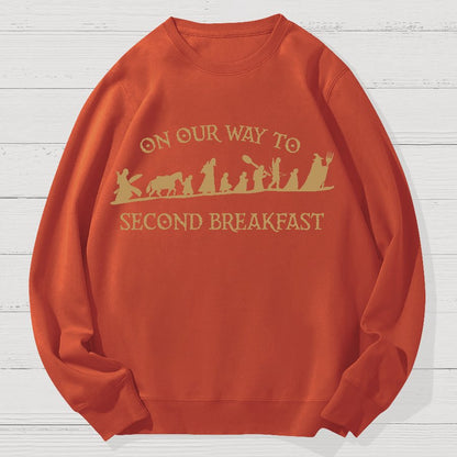 On Our Way to Second Meal Geek Cotton Sweatshirt