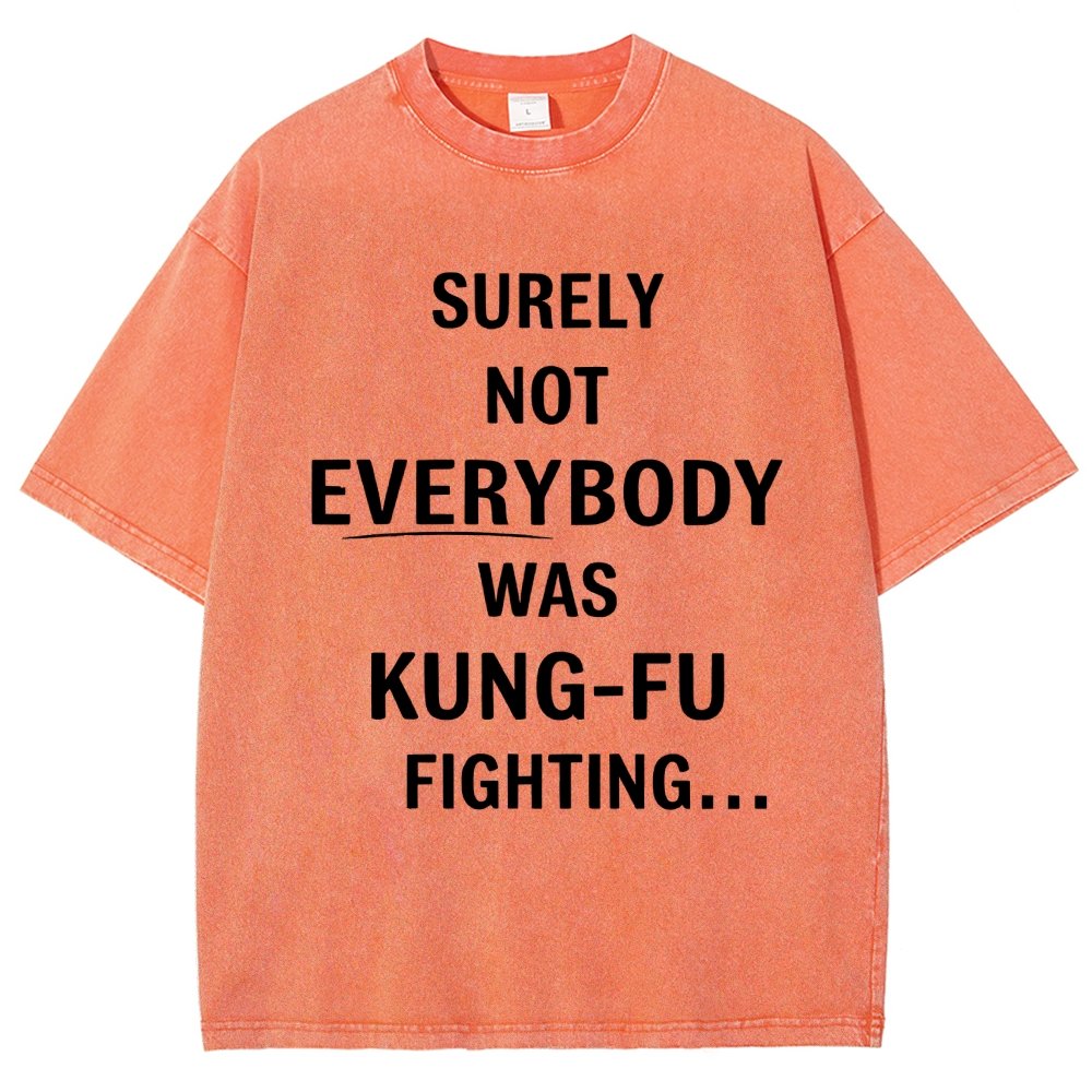 Surely Not Everybody Was Kung-Fu Fighting Vintage Distressed T-shirt