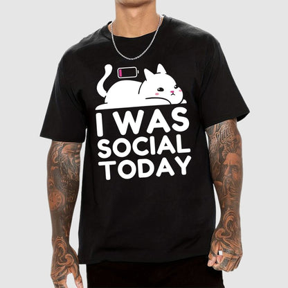 I Was Social Today Geek T-Shirt