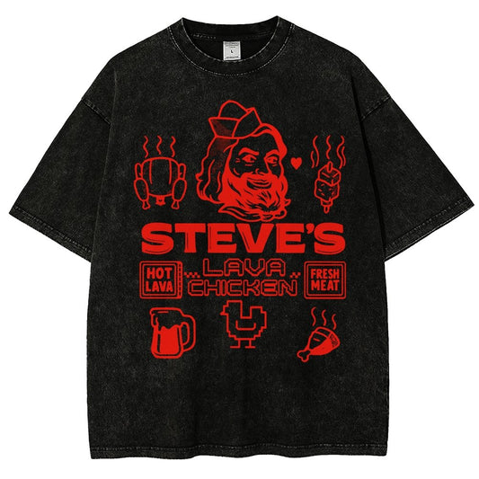 Steve's Lava Chicken Vintage Distressed T-shirt