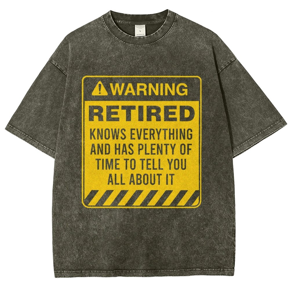 Retired Warning Vintage Distressed T-shirt