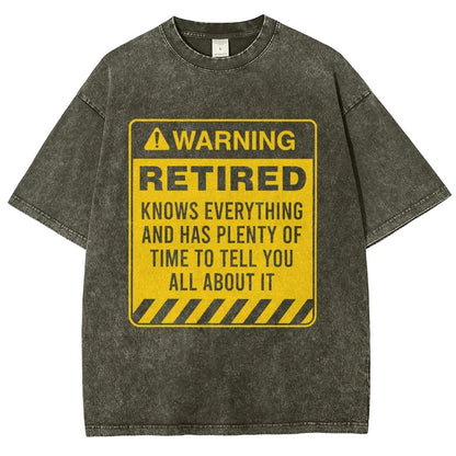 Retired Warning Vintage Distressed T-shirt