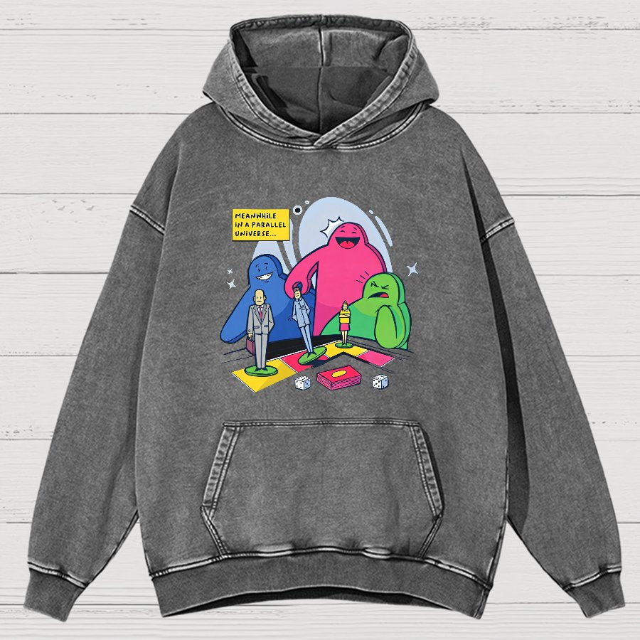 Meeples playing Board Games Vintage Distressed Hoodie
