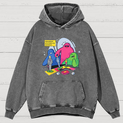Meeples playing Board Games Vintage Distressed Hoodie
