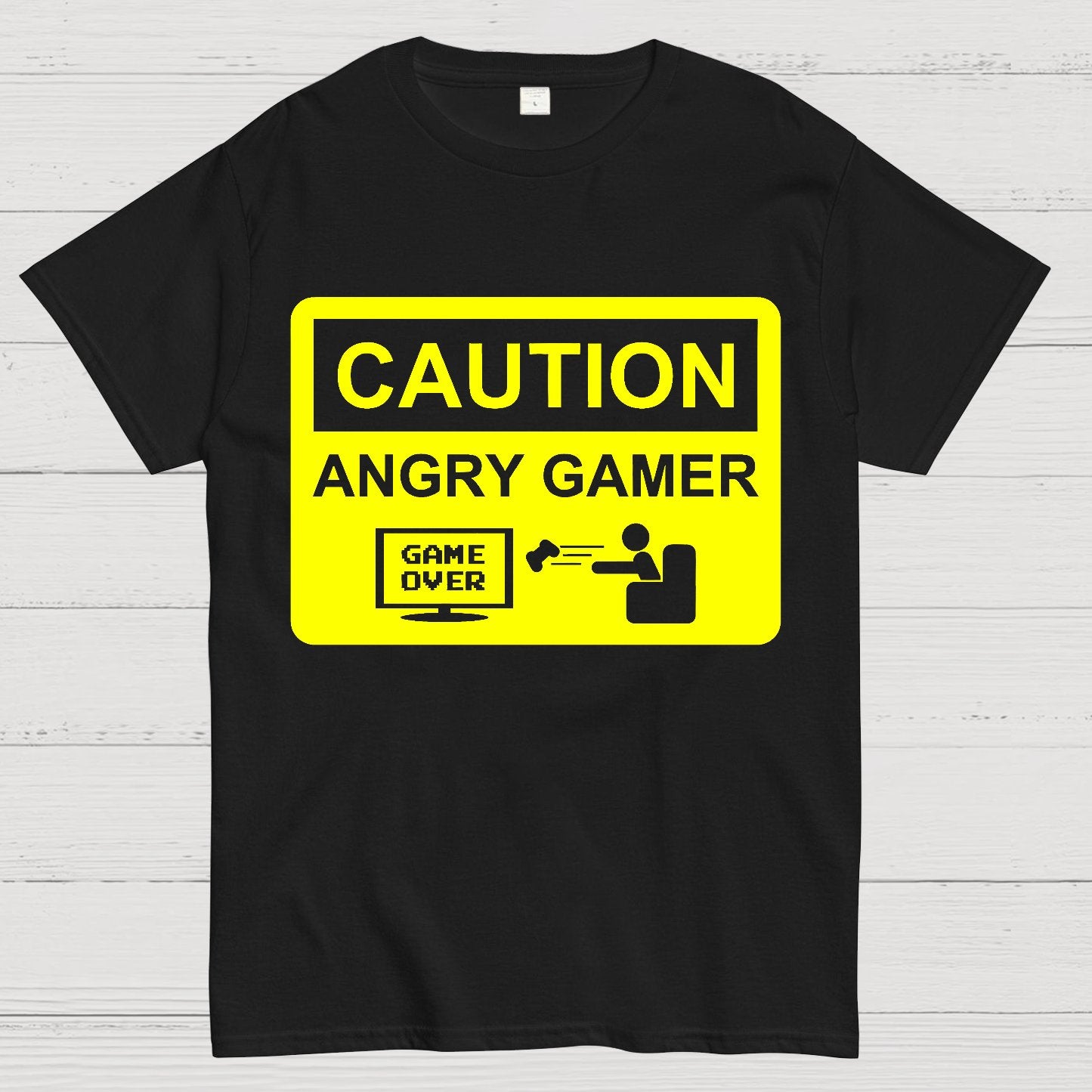 CAUTION ANGRY GAMER Geek T-Shirt