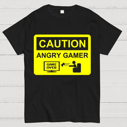 CAUTION ANGRY GAMER Geek T-Shirt