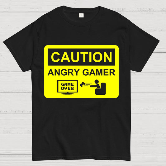 CAUTION ANGRY GAMER Geek T-Shirt