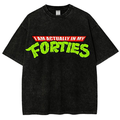 I Am Actually In My Forties Vintage Distressed T-shirt