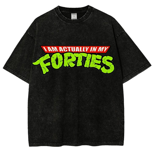 I Am Actually In My Forties Vintage Distressed T-shirt