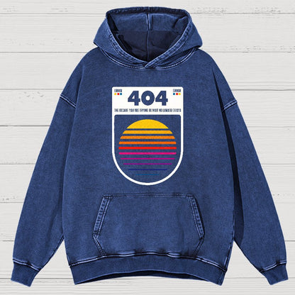 404 Decade Not Found Vintage Distressed Hoodie