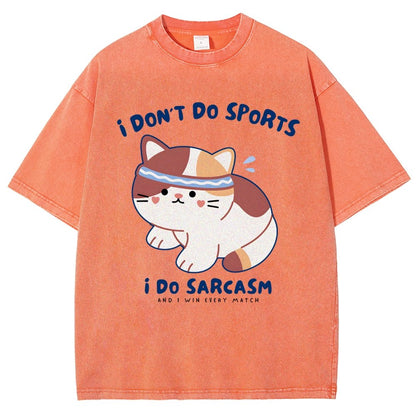 I Don't Do Sports I Do Sarcasm Vintage Distressed T-shirt