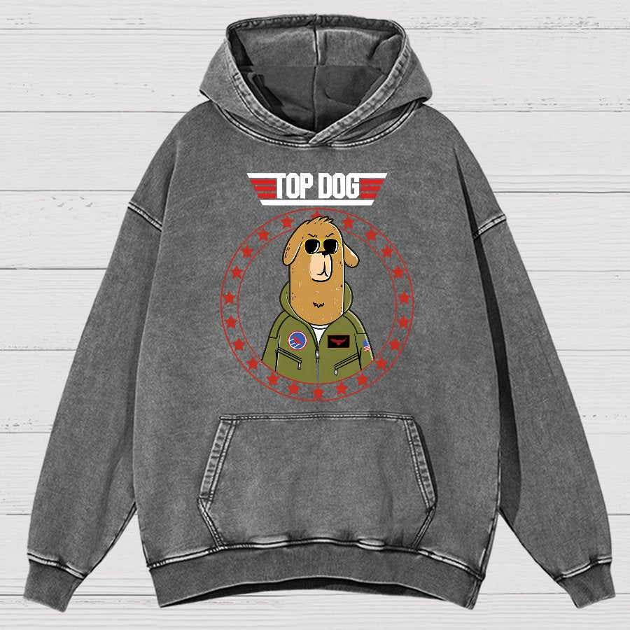 Top Dog!Vintage Distressed Hoodie