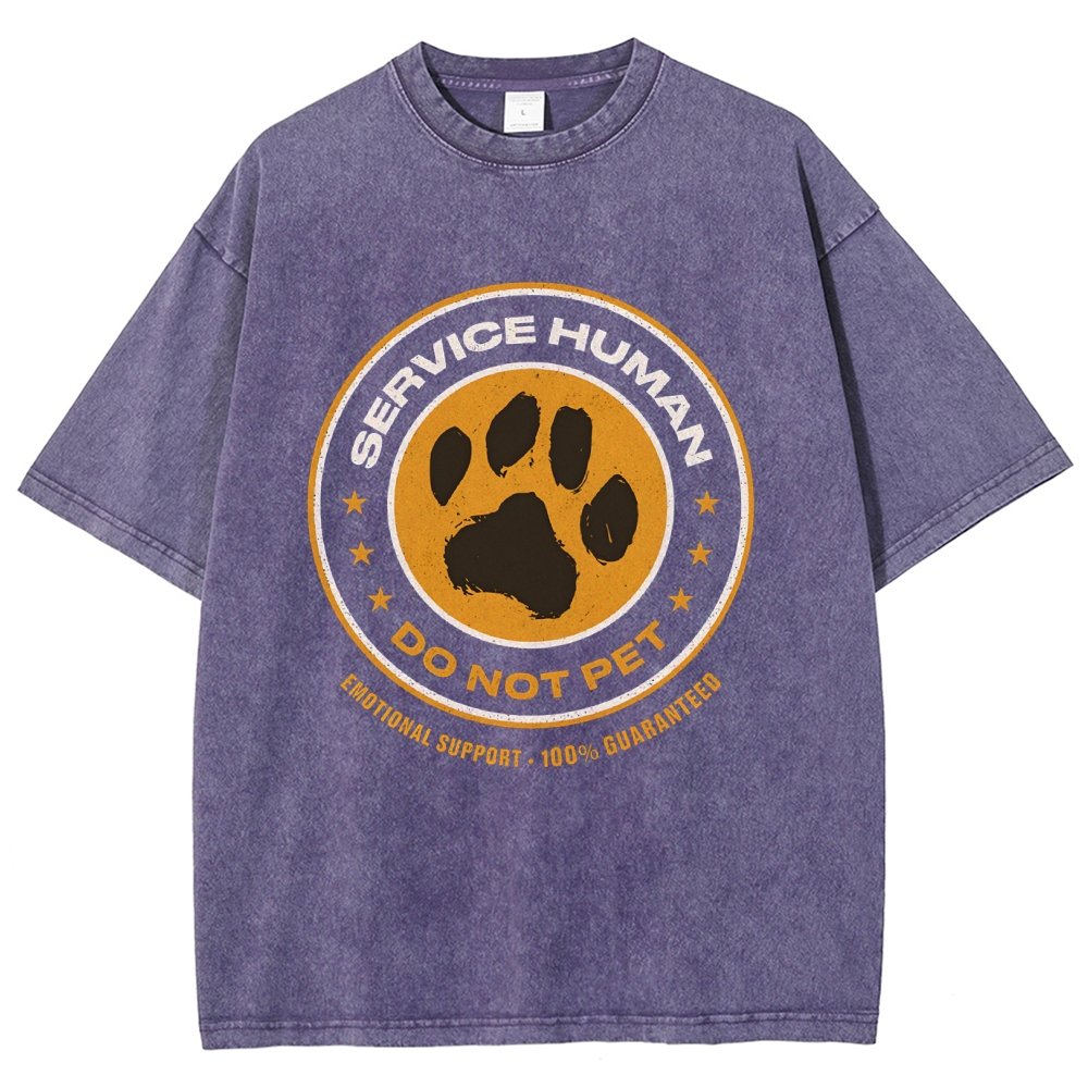 Service Human Do Not Pet Vintage Distressed T-shirt