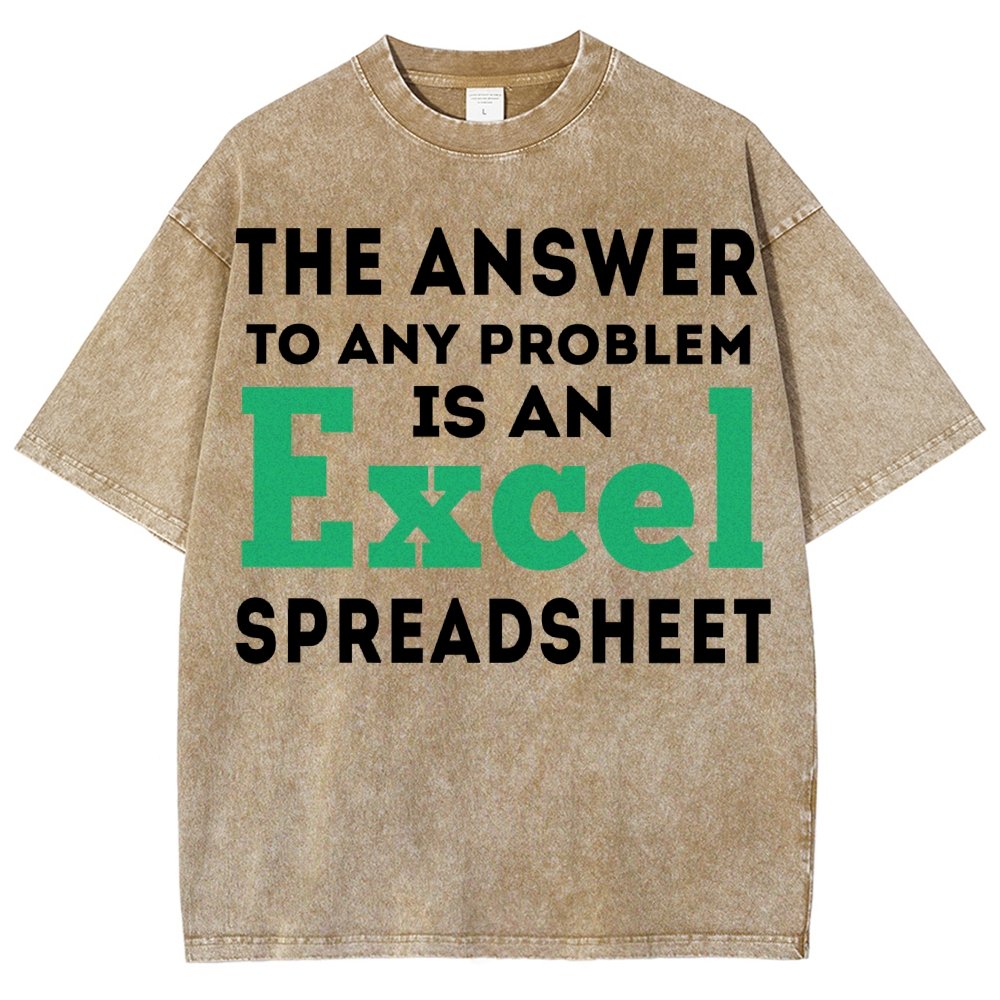 The Answer To Any Problem Is An Excel Spreadsheet Vintage Distressed T-shirt