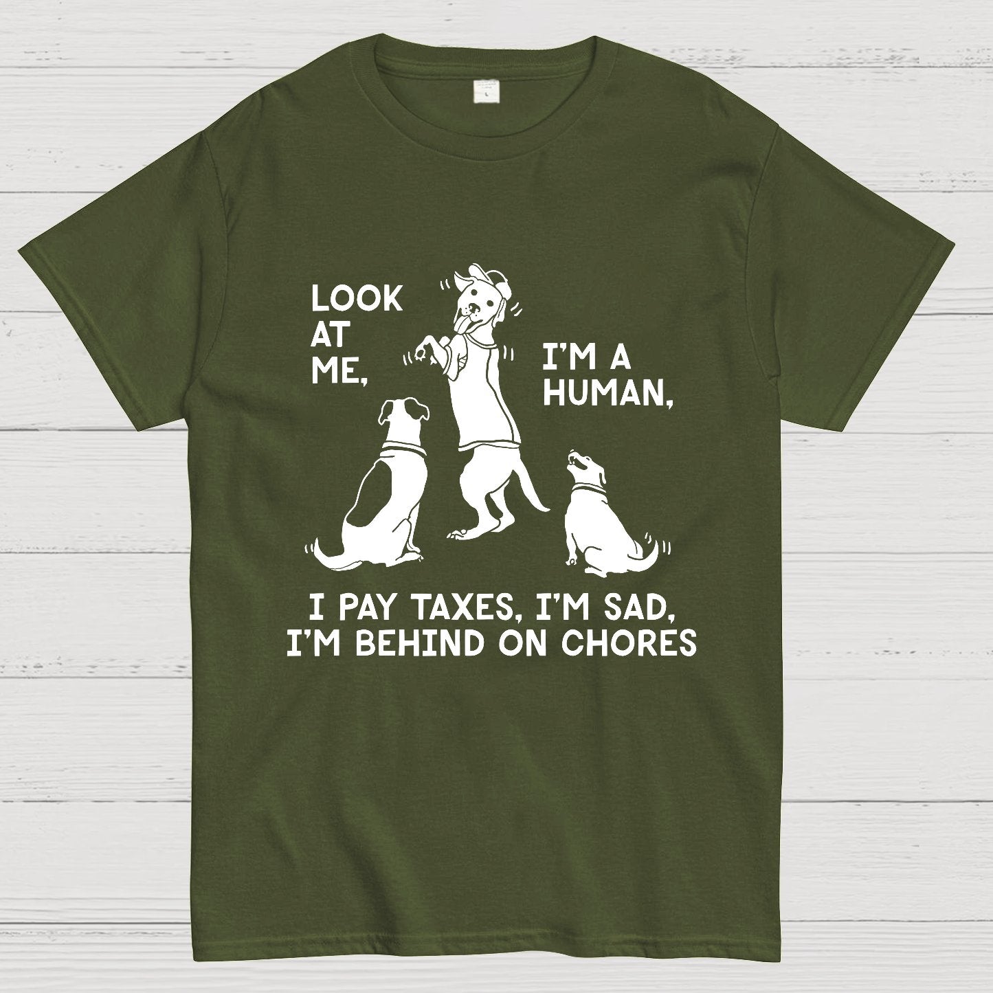 Dog Mocks Humans Geek T-Shirt