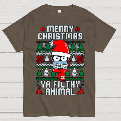 Merry Christmas Ya Filthy Animal Geek T-Shirt