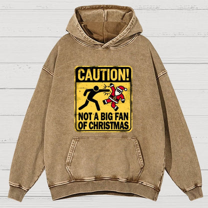 Christmas Caution Vintage Distressed Hoodie