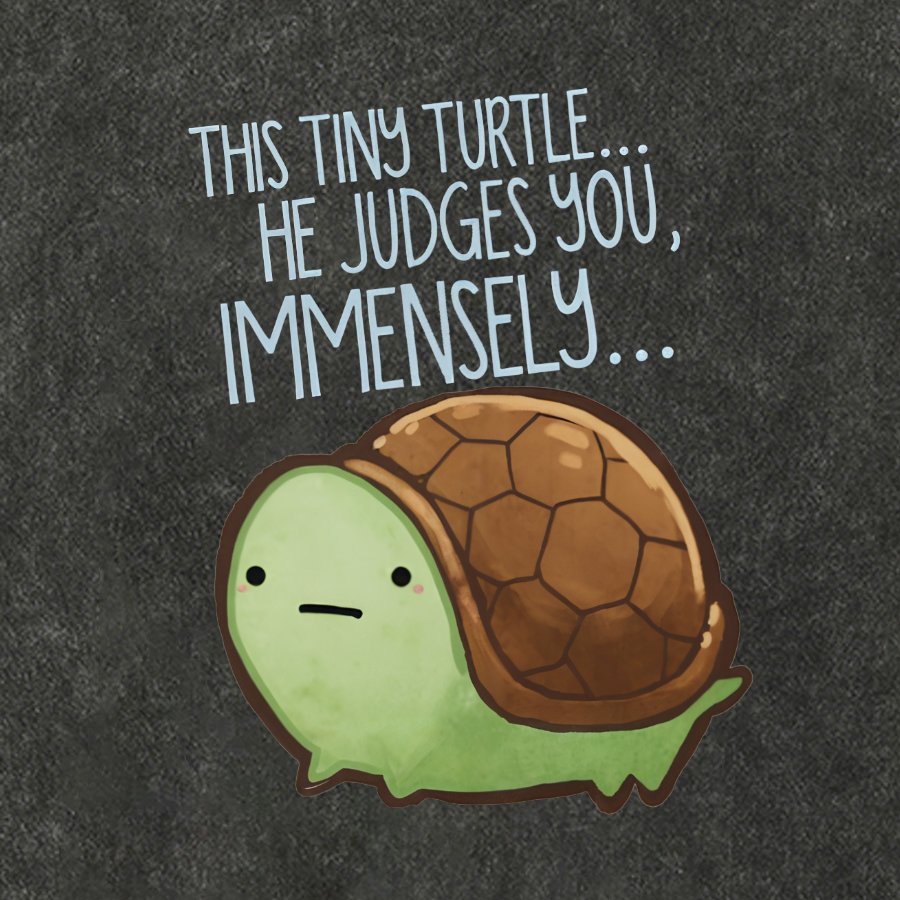 This turtle.. he judges you. Essential Vintage Distressed T-shirt