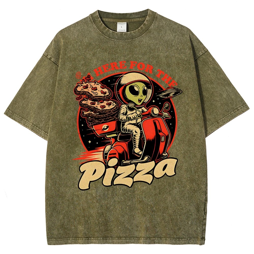 Space Pizza Delivery Vintage Distressed T-shirt
