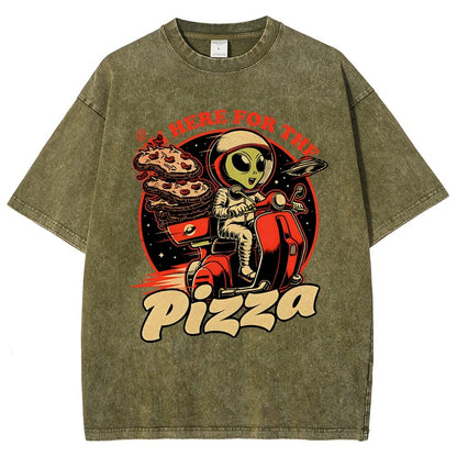 Space Pizza Delivery Vintage Distressed T-shirt