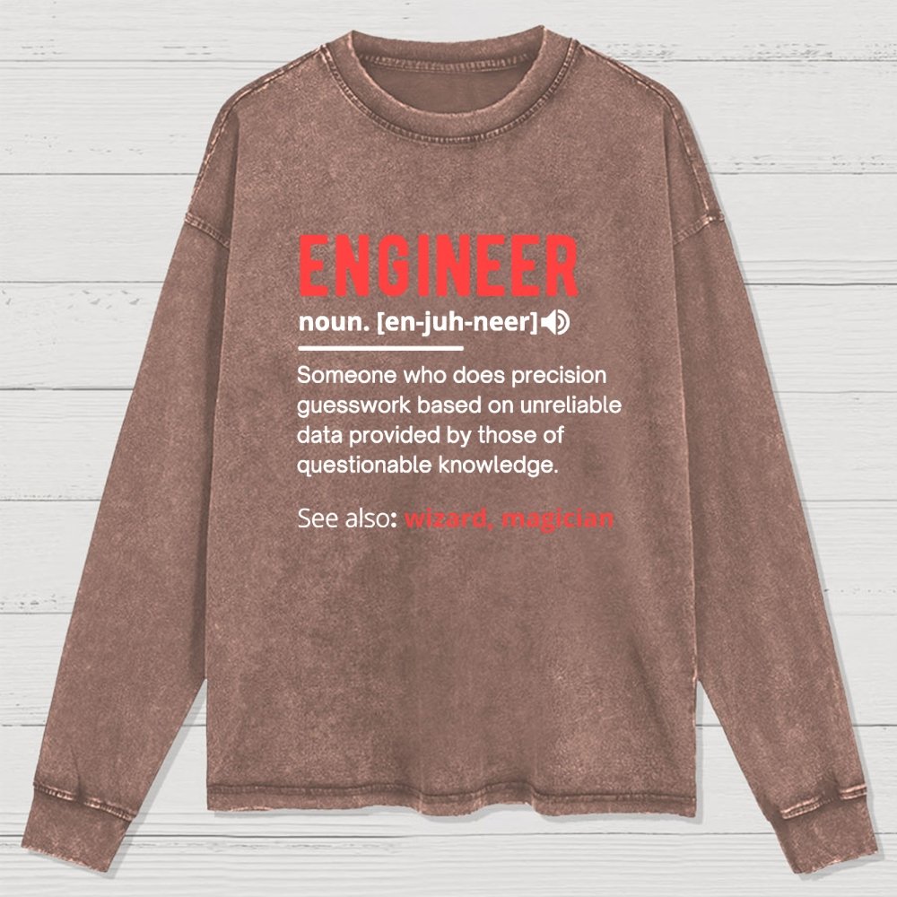 Engineer Definition Washed Long Sleeve Tee