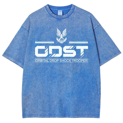 Urban Defender White Classic Vintage Distressed T-shirt