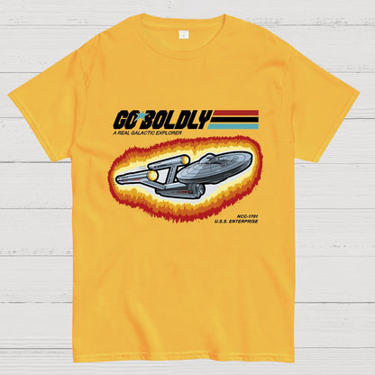 Go Boldly - A Real Cosmic Explorer Geek T-Shirt