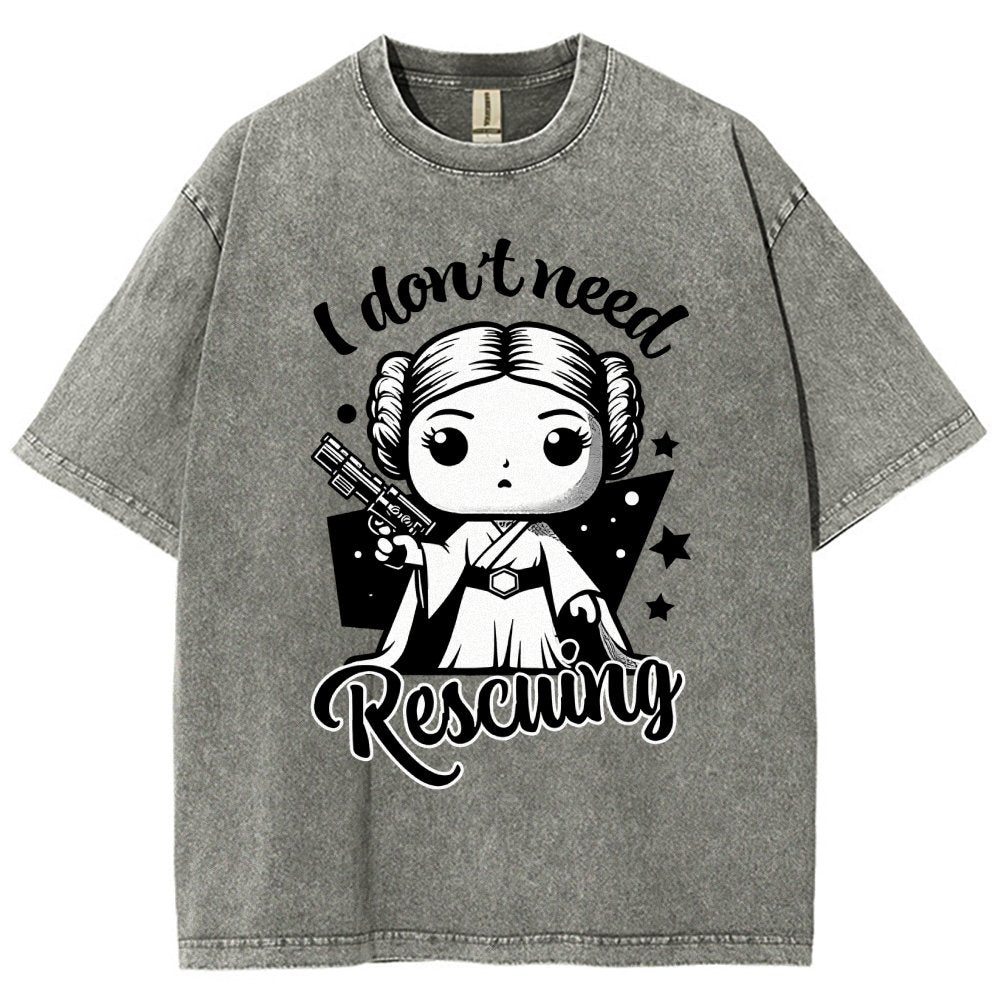 I Don't Need Rescuing Vintage Distressed T-shirt