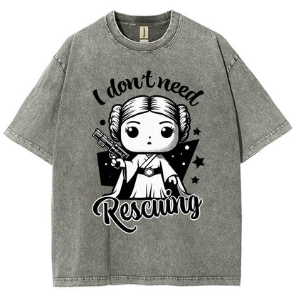 I Don't Need Rescuing Vintage Distressed T-shirt