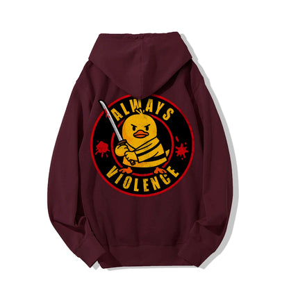 Always violence Printed Back Unisex Cotton Hoodie