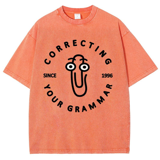Grammar Corrector Vintage Distressed T-shirt