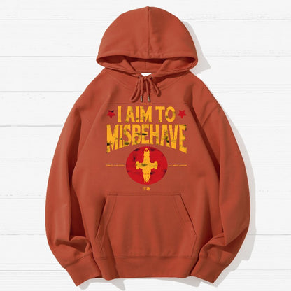 I Aim To Misbehave Geek Cotton Hoodie