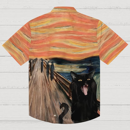 Black Cat Screams Geeky Shirt